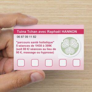 carte prépayée 5 séances de 1H30 de massage à offrir ou à vous offrir.