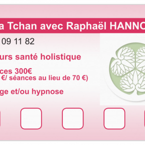 carte 5 séances d'une heure prépayée, à offrir ou à vous offrir.